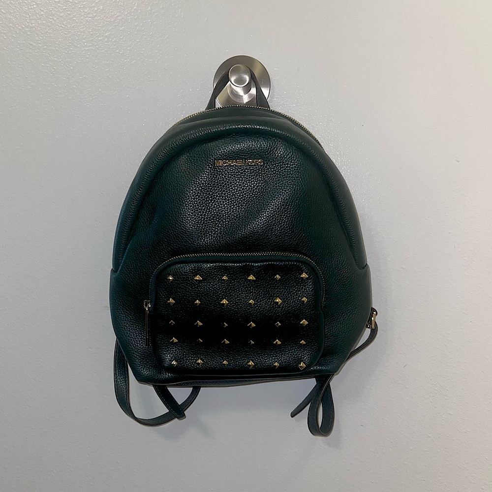 Mk Michael Kors Bags Backpack Dark Green Forest Hunter Fall Purse Leather Medium
